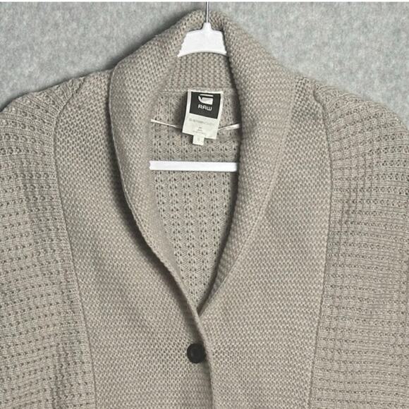G-Star RAW Womens Small Parasol Shrug Knit Sweater Poncho Cardigan Wool‎ neutral - Picture 9 of 12